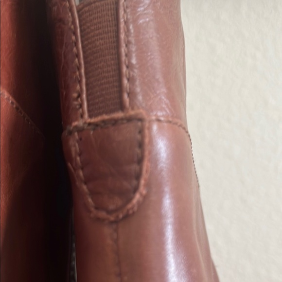 Audrey Brooke Brown Heeled Boots with Chunky Heel and Knee High Design - Picture 3 of 12